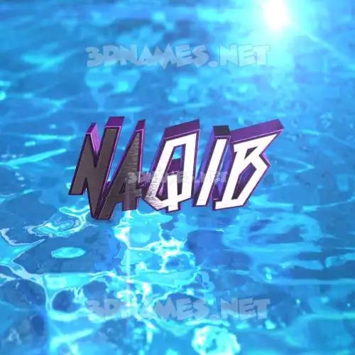 naqib in Water 2015 style - 3D name wallpaper