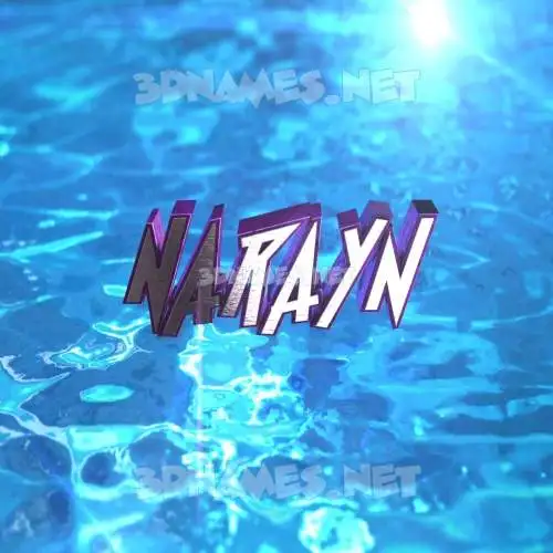narayn in Water 2015 style - 3D name wallpaper