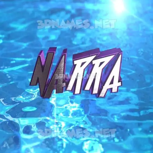 narra in Water 2015 style - 3D name wallpaper narra in Water 2015 style - 3D name wallpaper