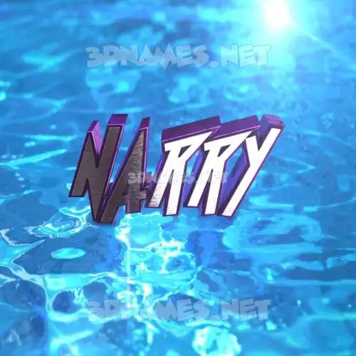 narry in Water 2015 style - 3D name wallpaper narry in Water 2015 style - 3D name wallpaper