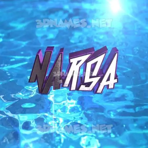 narsa in Water 2015 style - 3D name wallpaper