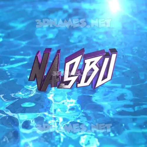 nasbu in Water 2015 style - 3D name wallpaper nasbu in Water 2015 style - 3D name wallpaper