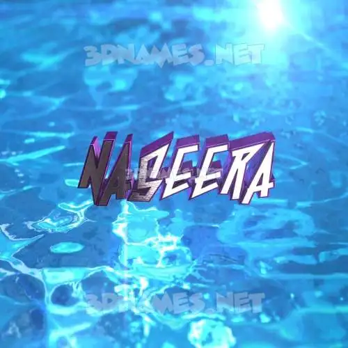 naseera in Water 2015 style - 3D name wallpaper naseera in Water 2015 style - 3D name wallpaper