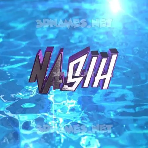 nasih in Water 2015 style - 3D name wallpaper nasih in Water 2015 style - 3D name wallpaper
