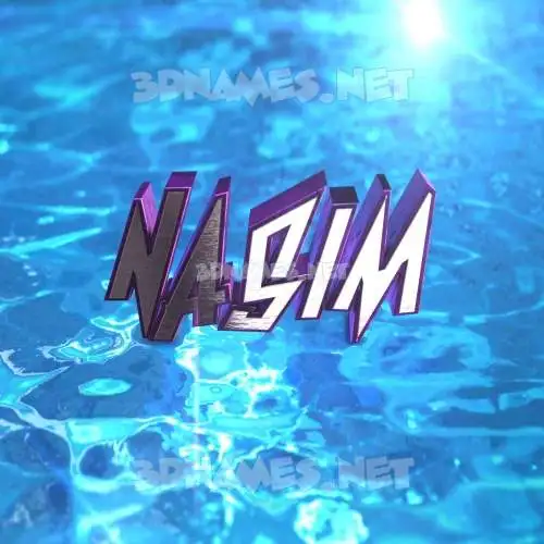nasim in Water 2015 style - 3D name wallpaper nasim in Water 2015 style - 3D name wallpaper