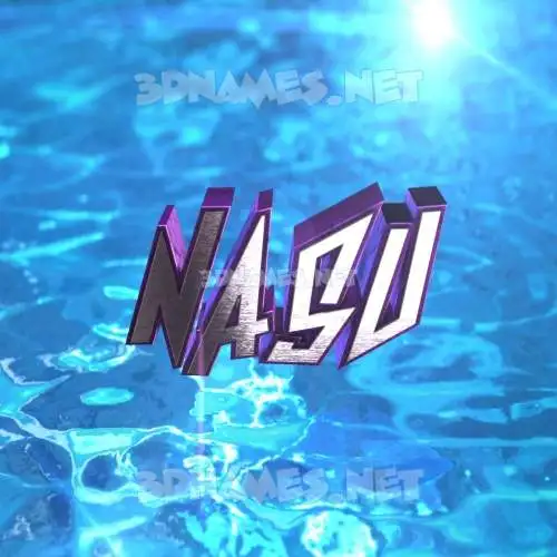 nasu in Water 2015 style - 3D name wallpaper