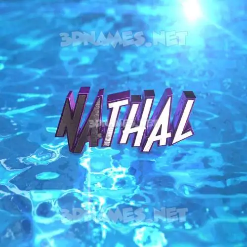 nathal in Water 2015 style - 3D name wallpaper nathal in Water 2015 style - 3D name wallpaper
