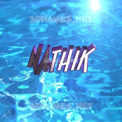 nathik in Water 2015 style - 3D name wallpaper nathik in Water 2015 style - 3D name wallpaper