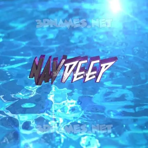 navdeep in Water 2015 style - 3D name wallpaper