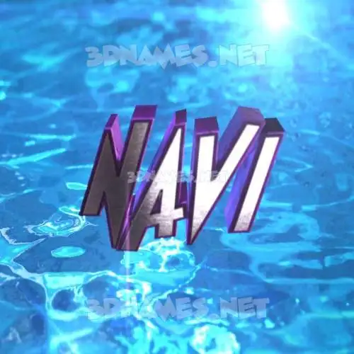 navi in Water 2015 style - 3D name wallpaper