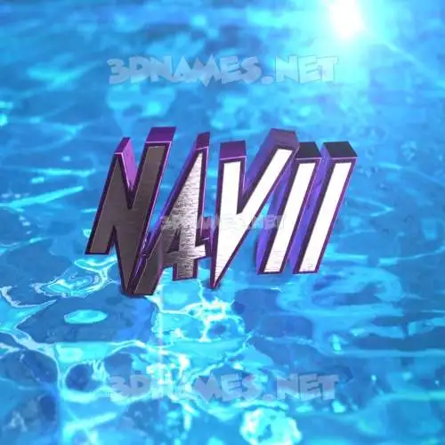 navii in Water 2015 style - 3D name wallpaper