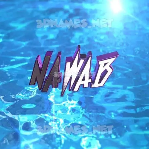 nawab in Water 2015 style - 3D name wallpaper nawab in Water 2015 style - 3D name wallpaper