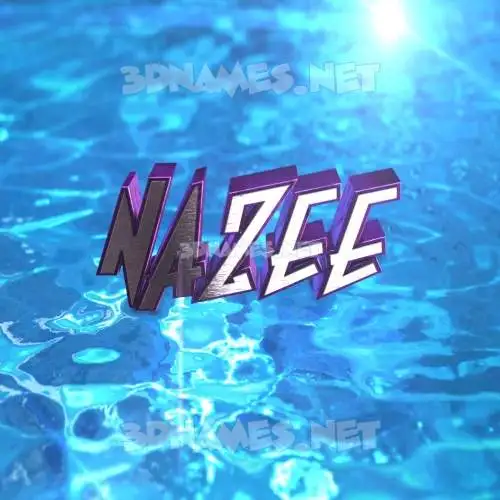nazee in Water 2015 style - 3D name wallpaper nazee in Water 2015 style - 3D name wallpaper