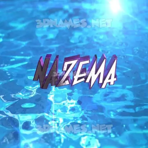 nazema in Water 2015 style - 3D name wallpaper nazema in Water 2015 style - 3D name wallpaper
