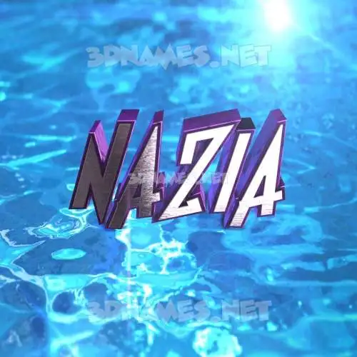 nazia in Water 2015 style - 3D name wallpaper nazia in Water 2015 style - 3D name wallpaper
