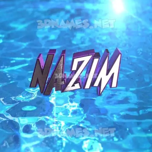 nazim in Water 2015 style - 3D name wallpaper nazim in Water 2015 style - 3D name wallpaper