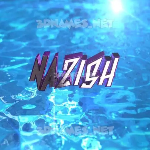 nazish in Water 2015 style - 3D name wallpaper nazish in Water 2015 style - 3D name wallpaper