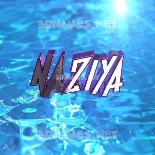 naziya in Water 2015 style - 3D name wallpaper