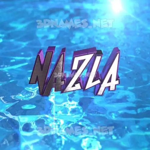 nazla in Water 2015 style - 3D name wallpaper nazla in Water 2015 style - 3D name wallpaper