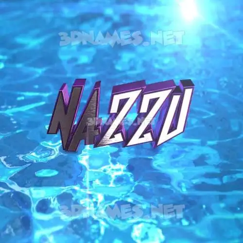 nazzu in Water 2015 style - 3D name wallpaper nazzu in Water 2015 style - 3D name wallpaper