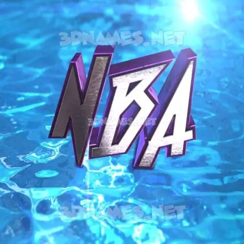 nba in Water 2015 style - 3D name wallpaper