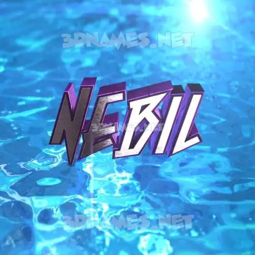 nebil in Water 2015 style - 3D name wallpaper nebil in Water 2015 style - 3D name wallpaper
