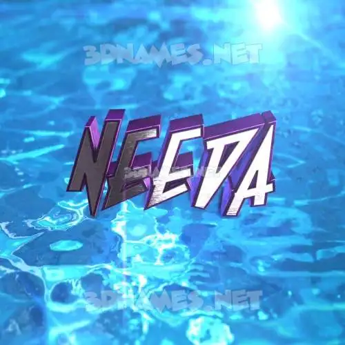 needa in Water 2015 style - 3D name wallpaper needa in Water 2015 style - 3D name wallpaper