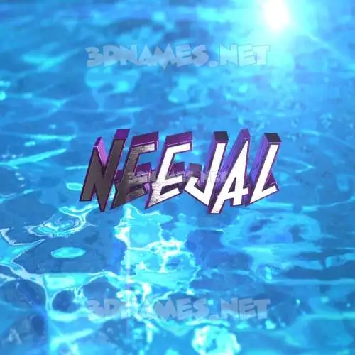neejal in Water 2015 style - 3D name wallpaper