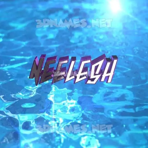 neelesh in Water 2015 style - 3D name wallpaper