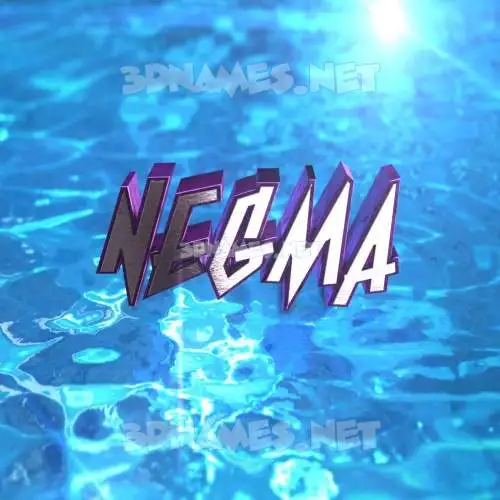 negma in Water 2015 style - 3D name wallpaper