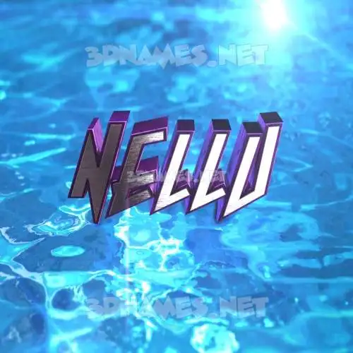 nellu in Water 2015 style - 3D name wallpaper