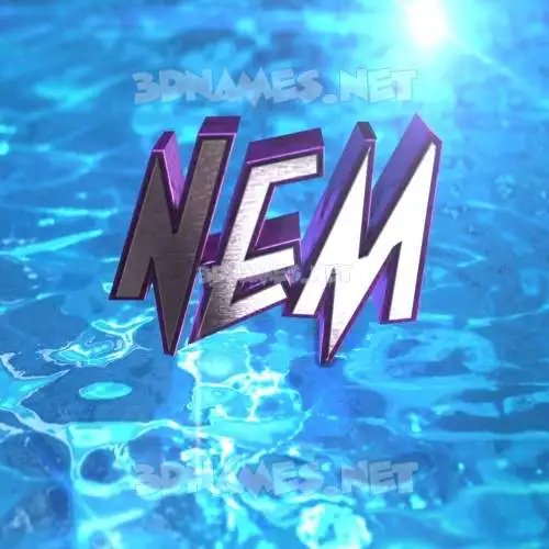 nem in Water 2015 style - 3D name wallpaper
