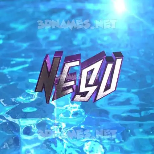 nesu in Water 2015 style - 3D name wallpaper nesu in Water 2015 style - 3D name wallpaper