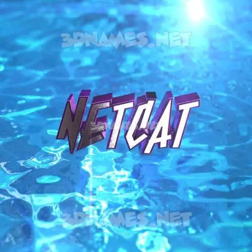 netcat in Water 2015 style - 3D name wallpaper