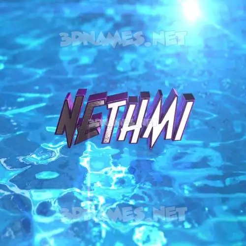 nethmi in Water 2015 style - 3D name wallpaper