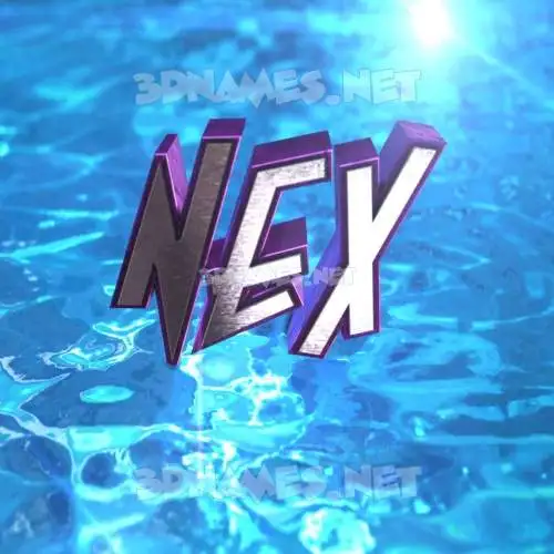 nex in Water 2015 style - 3D name wallpaper nex in Water 2015 style - 3D name wallpaper
