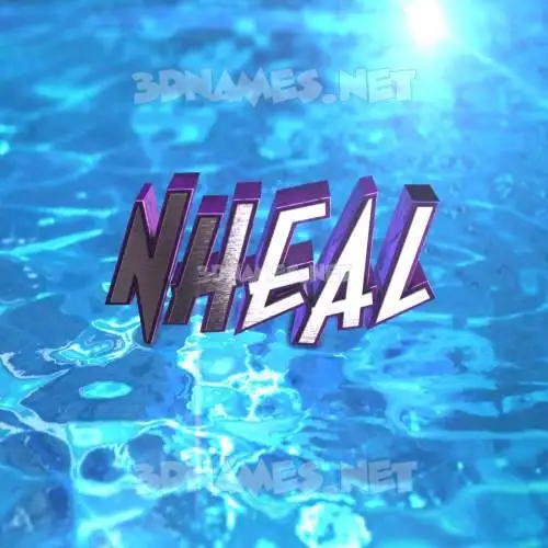 nheal in Water 2015 style - 3D name wallpaper
