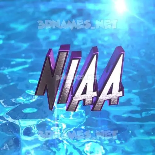 niaa in Water 2015 style - 3D name wallpaper