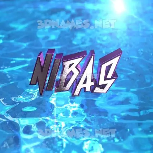 nibas in Water 2015 style - 3D name wallpaper