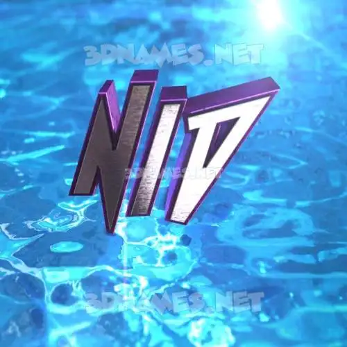 nid in Water 2015 style - 3D name wallpaper