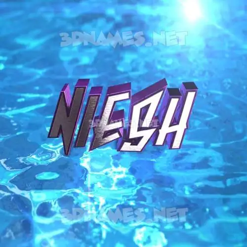 niesh in Water 2015 style - 3D name wallpaper niesh in Water 2015 style - 3D name wallpaper