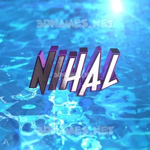 nihal in Water 2015 style - 3D name wallpaper