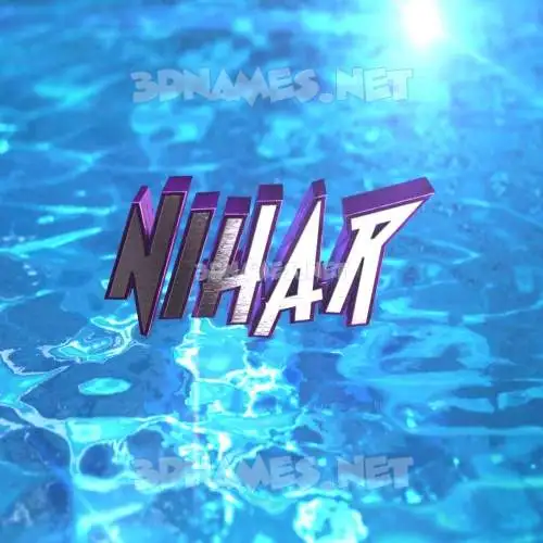 nihar in Water 2015 style - 3D name wallpaper nihar in Water 2015 style - 3D name wallpaper