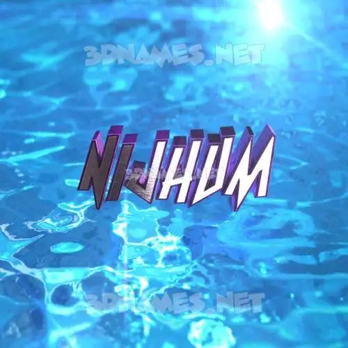 nijhum in Water 2015 style - 3D name wallpaper nijhum in Water 2015 style - 3D name wallpaper
