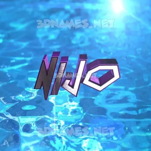 nijo in Water 2015 style - 3D name wallpaper