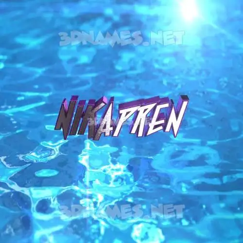 nikapren in Water 2015 style - 3D name wallpaper nikapren in Water 2015 style - 3D name wallpaper