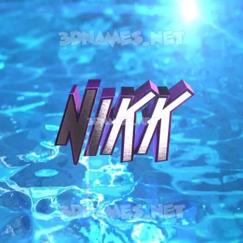 nikk in Water 2015 style - 3D name wallpaper nikk in Water 2015 style - 3D name wallpaper
