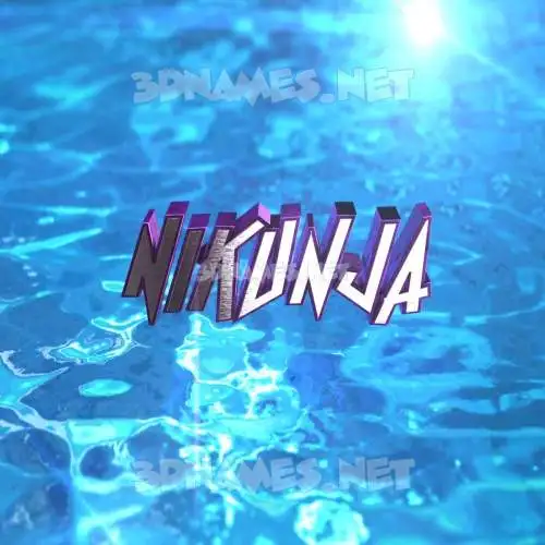 nikunja in Water 2015 style - 3D name wallpaper nikunja in Water 2015 style - 3D name wallpaper