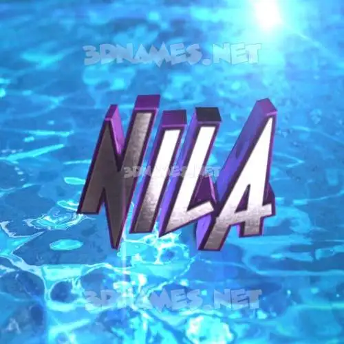 nila in Water 2015 style - 3D name wallpaper nila in Water 2015 style - 3D name wallpaper