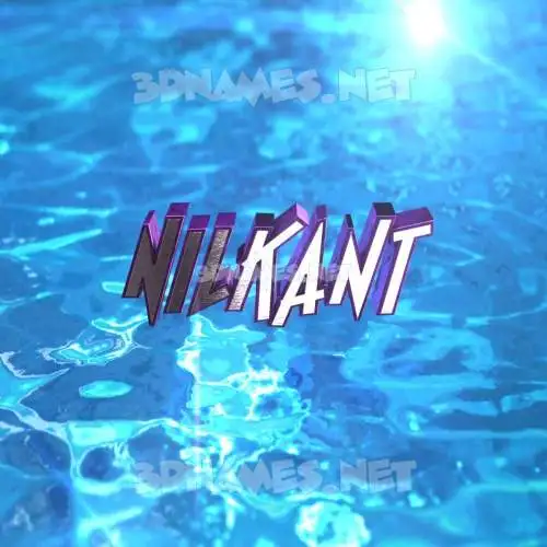 nilkant in Water 2015 style - 3D name wallpaper